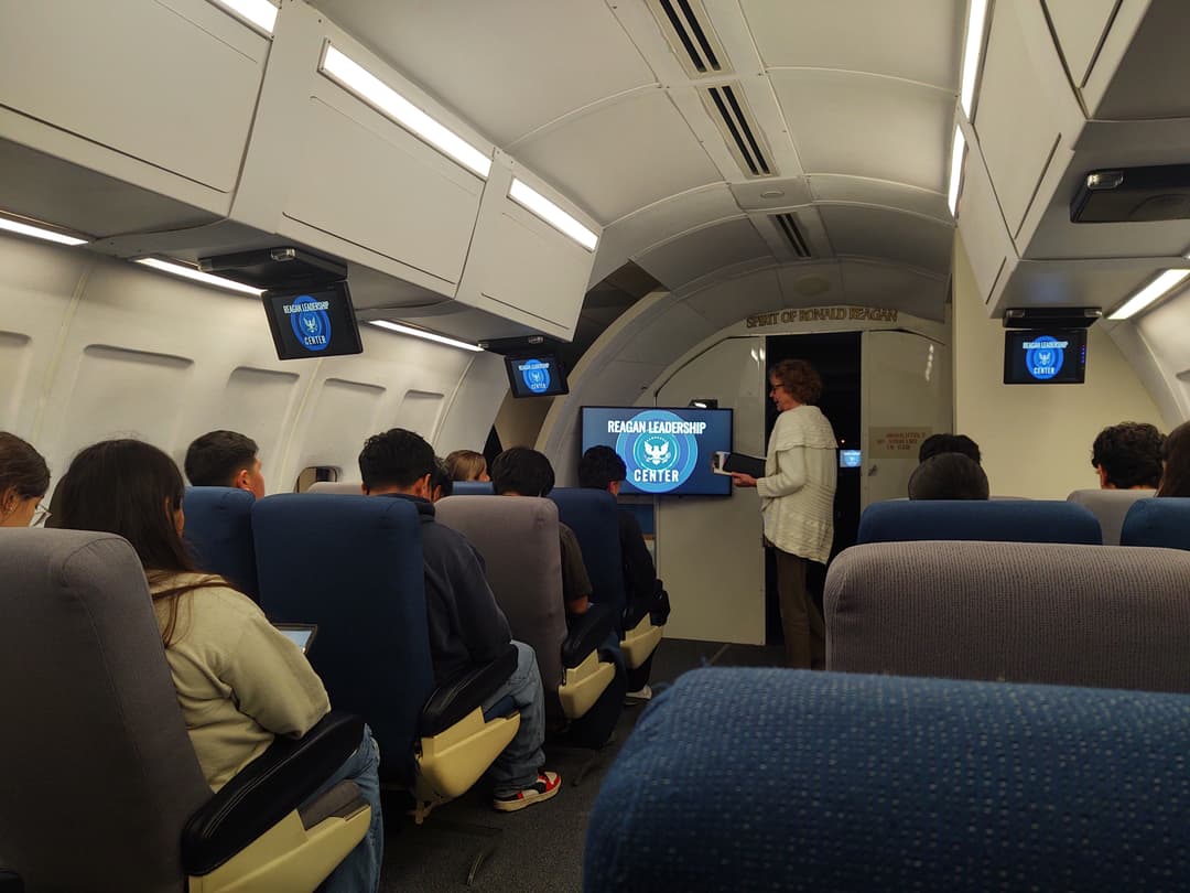 Group on Airplane